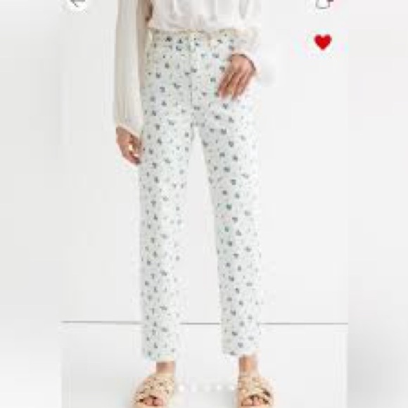 NWT, H&M,Creamy Beige & Floral
Straight-leg,Mid-Rise Pant w/Stretch,Size 12 - Picture 11 of 11